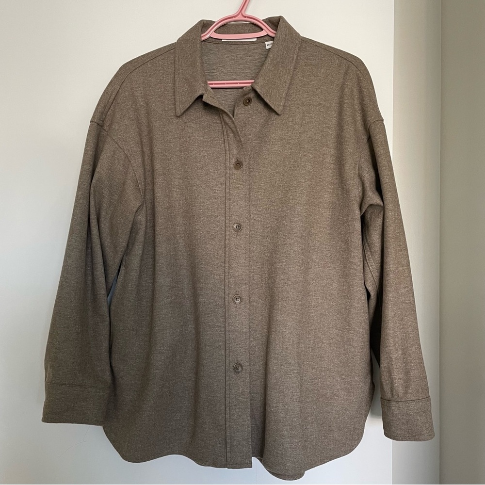 Uniqlo Brown Shacket with Pockets XS